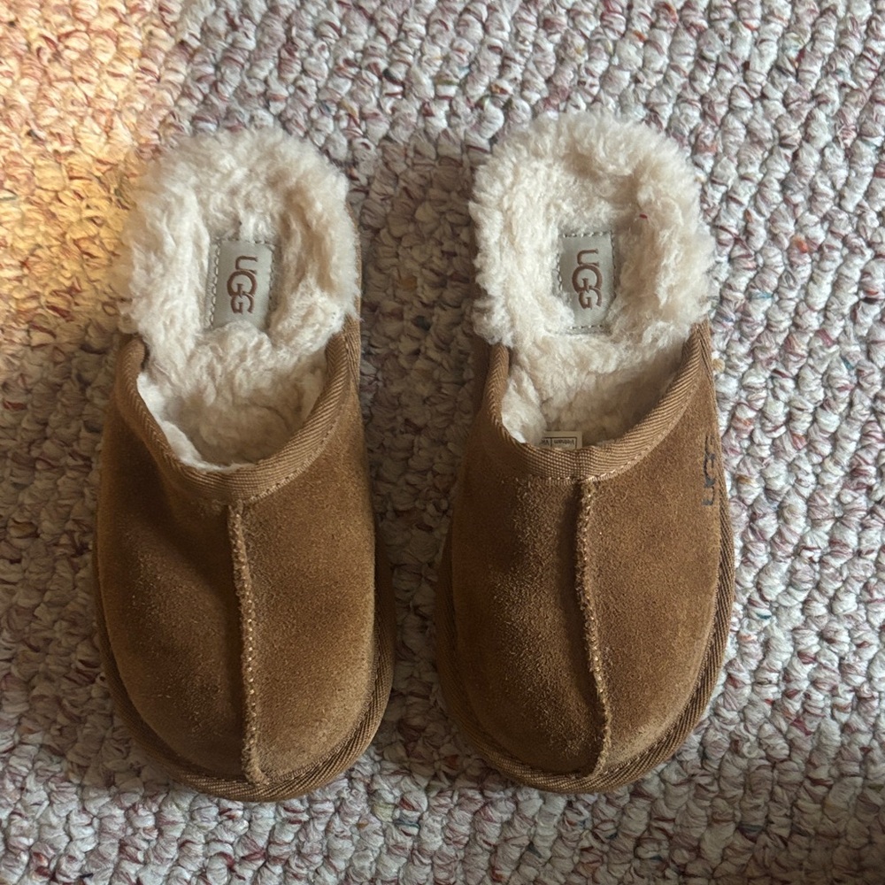 UGG Kids Tan Slip-On Slippers